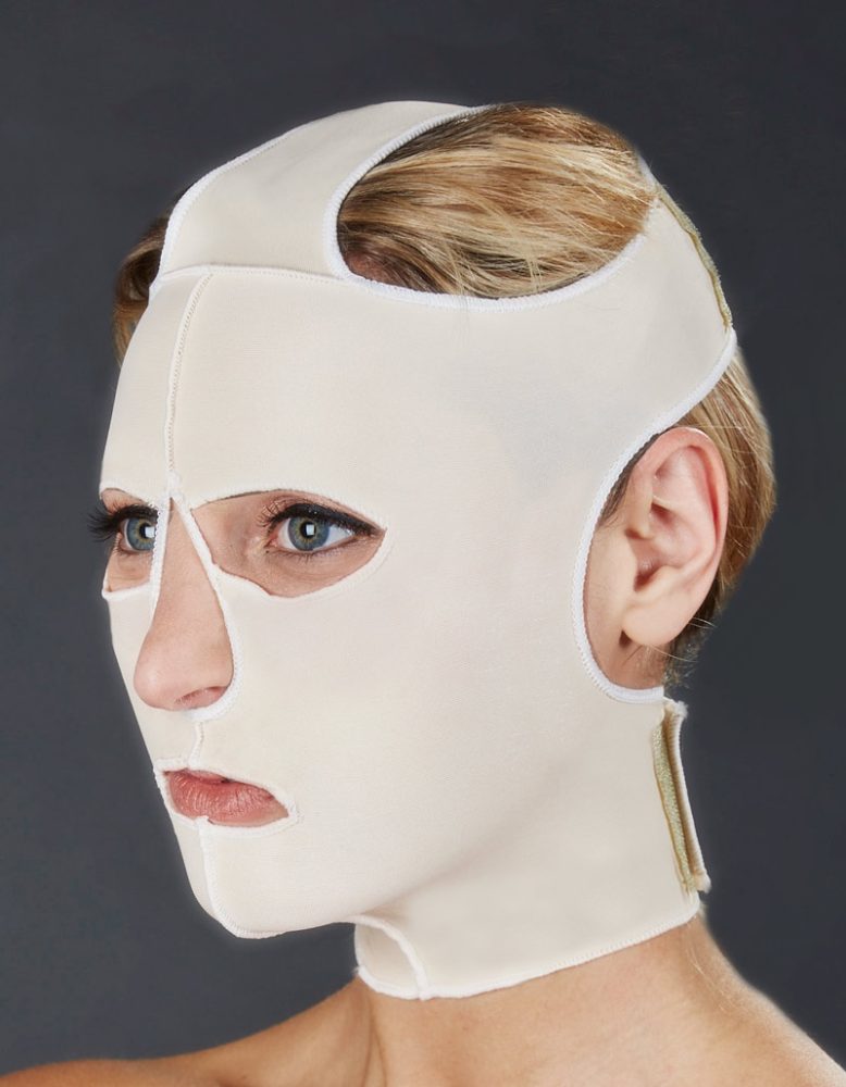 Caromed Head and Neck PostOp Compression Face Surgery Garments