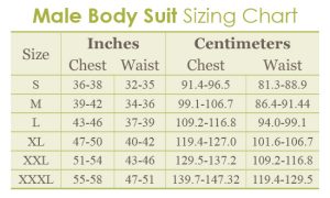 Male Bodysuit Chart